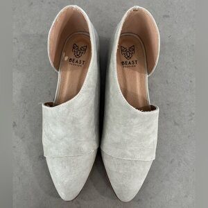 Beast fashion grey wrap slip on mules Women's comfortable stylish shoes